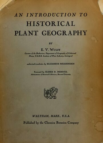 Introduction to the historical geography of plants