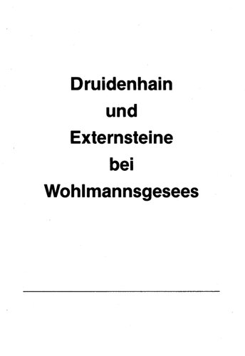 Druidenhain und Externsteine bei Wohlmannsgesees