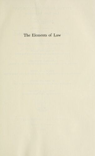 The Elements of Law