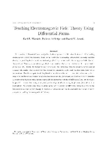 Teaching electromagnetic field theory using differential forms