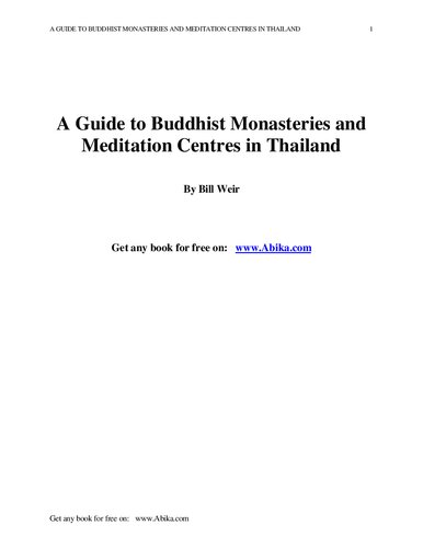 A Guide to Buddhist Monasteries and Meditation Centres in Thailand