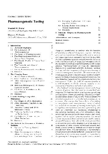 Pharmacogenetic Testing