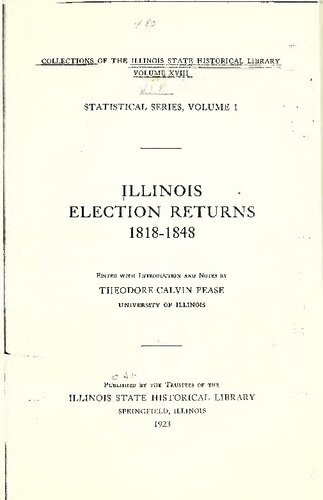 Statistical Series (Illinois Election Returns 1818-1848)