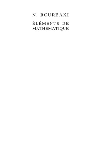 Elements de Mathematique. Algebre. Chapitre 9