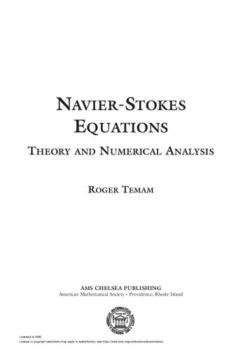 Navier–Stokes Equations: Theory and Numerical Analysis