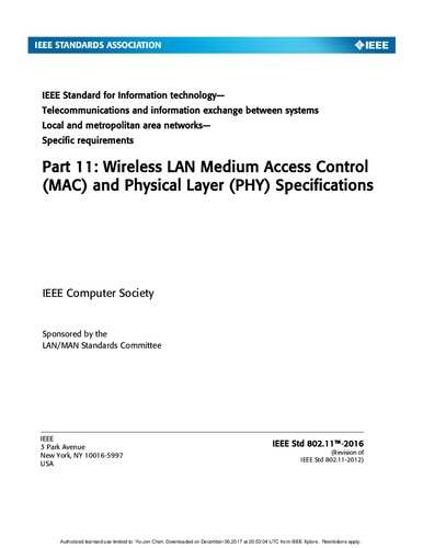 IEEE Std 802.11(TM)-2016