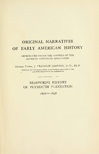 Bradford's History of Plymouth Plantation 1606-1646