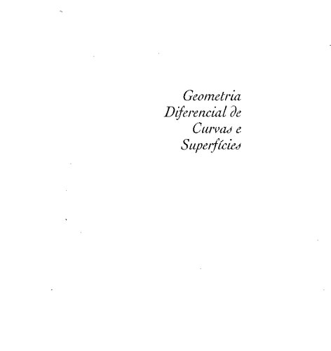 Geometria diferencial de curvas e superfícies