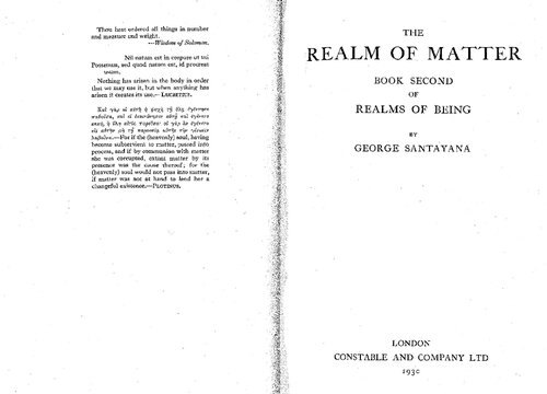 The Realm of Matter - Book Second of Realms of Being