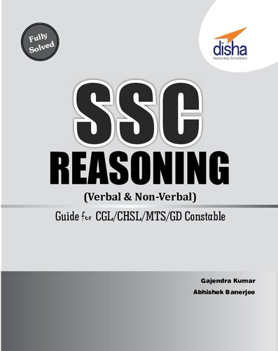 SSC Reasoning (Verbal & Non-Verbal) Guide for CGL/ CHSL/ MTS/ GD Constable/ Stenographer