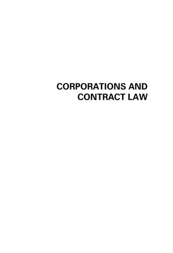 Corporations and contract law