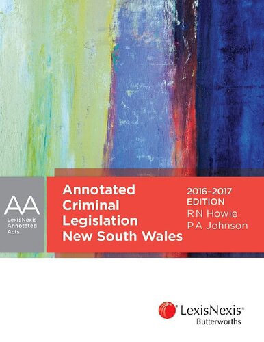 Annotated criminal legislation New South Wales