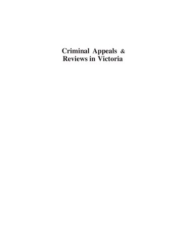 Criminal appeals and reviews in Victoria