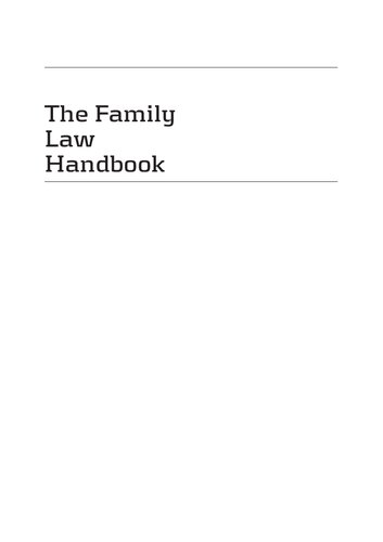 The family law handbook