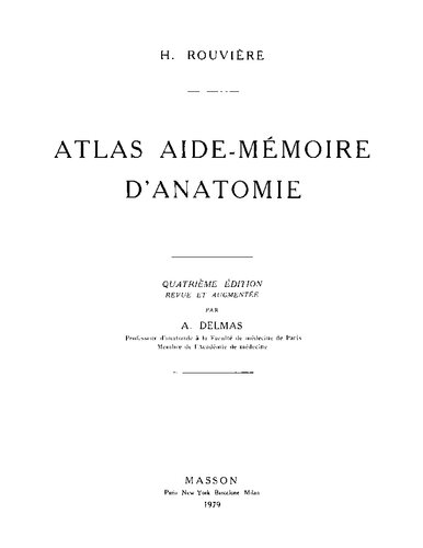 Atlas aide memoire d'anatomie