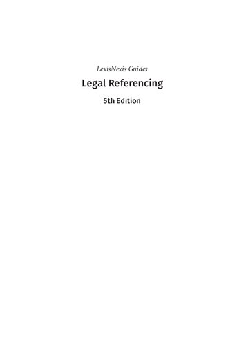 Legal referencing