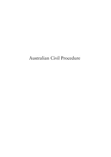 Australian civil procedure.