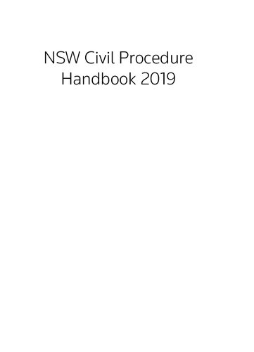 New South Wales Civil Procedure Handbook 2018.