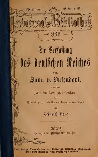 Die Verfassung des deutschen Reiches