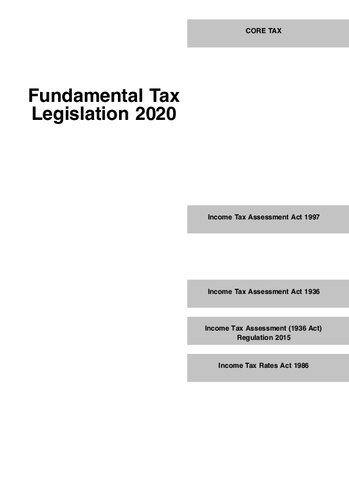 Fundamental Tax Legislation 2020