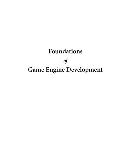 Foundations of Game Engine Development, Volume 1: Mathematics