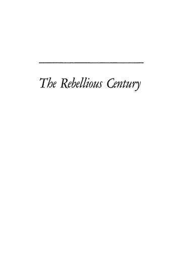 Tilly: Rebellious Century, 1830-1930