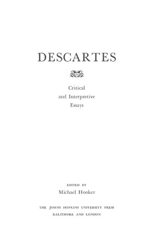 Descartes: Critical and Interpretive Essays