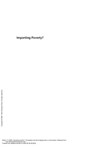 Importing Poverty: Immigration and the Changing Face of Rural America