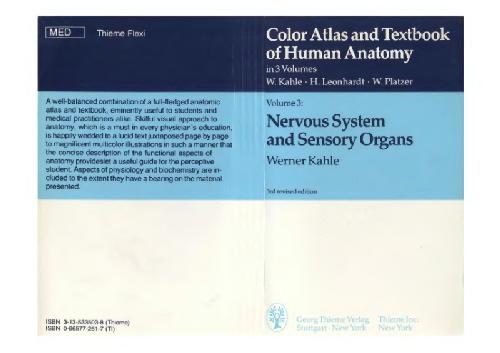 Color Atlas and Textbook of Human Anatomy. Nervous System and Sensory Organs