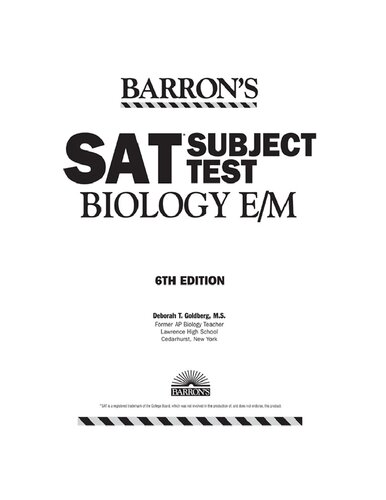 SAT subject test. Biology E/M [2017]