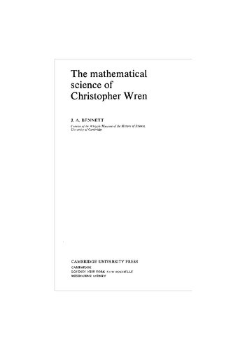 The Mathematical Science of Christopher Wren