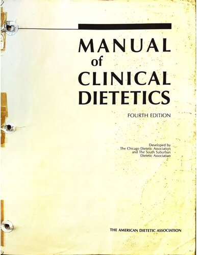 Manual of Clinical Dietetics