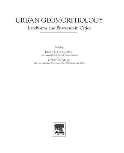 Urban geomorphology : landforms and processes in cities