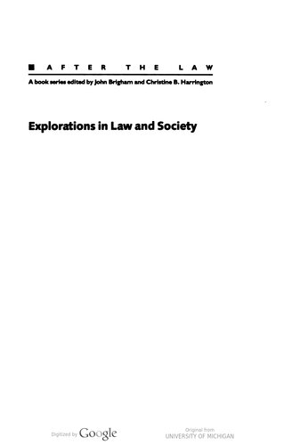 Explorations in Law and Society: Towards a Constitutive Theory of Law