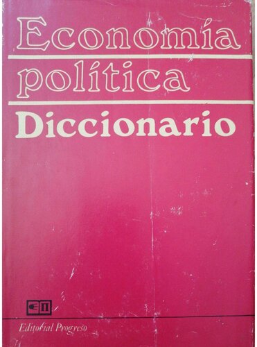 Economía política. Diccionario