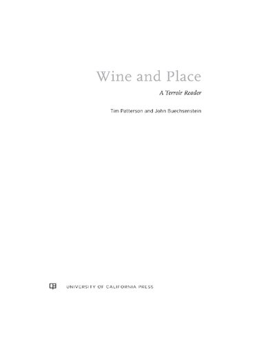 Wine and Place: A Terroir Reader