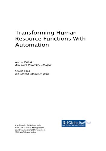 Transforming Human Resource Functions with Automation