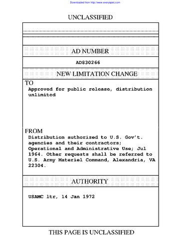 Engineering Design Handbook - Ammunition Series Section 6, Manufacture of Metallic Components of Artillery Ammunition