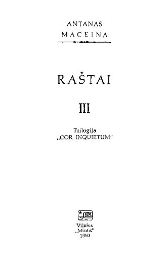 Raštai. T. 3: Trilogija 