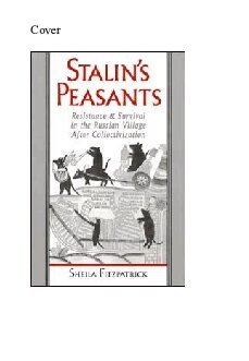 Stalin's Peasants : Resistance and Survival in the Russian Village After Collectivization