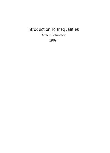 Introduction To Inequalities