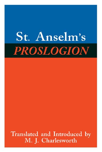 St. Anselm's Proslogion