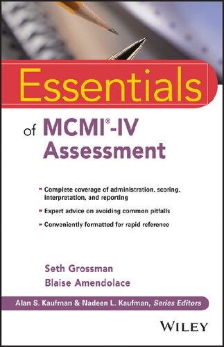 Essentials of MCMI-IV Assessment