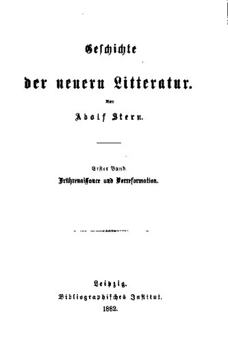 Geschichte der neuern Literatur