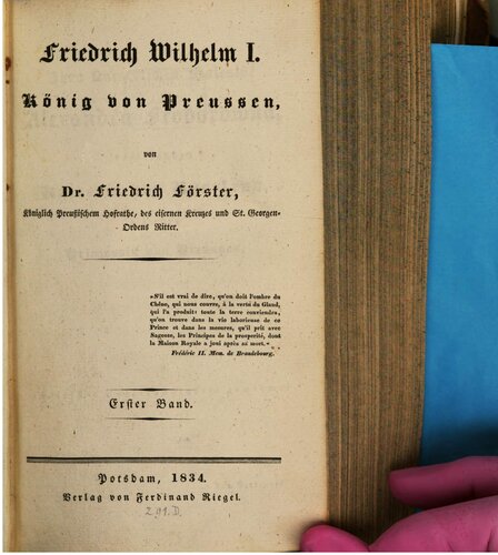 Friedrich Wilhelm I. König von Preußen