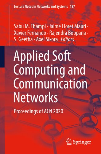 Applied Soft Computing and Communication Networks: Proceedings of ACN 2020