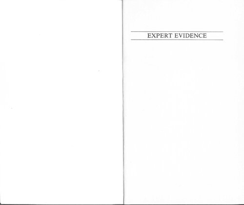 Expert Evidence:Int Science