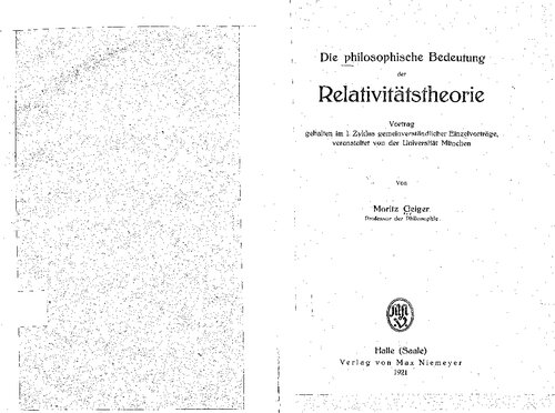 Die philosophische Bedeutung der Relativitätstheorie