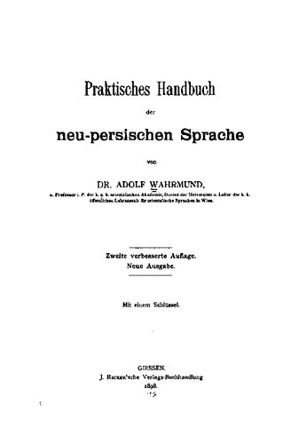 Praktisches Handbuch der neu-persischen Sprache