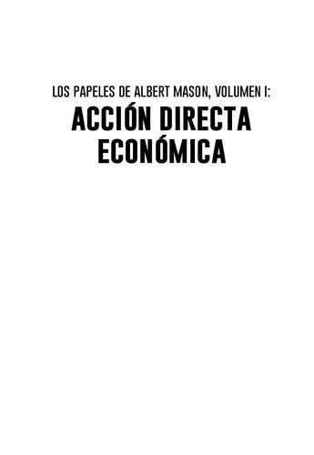 Acción Directa Econòmica: Los papeles de Albert Mason